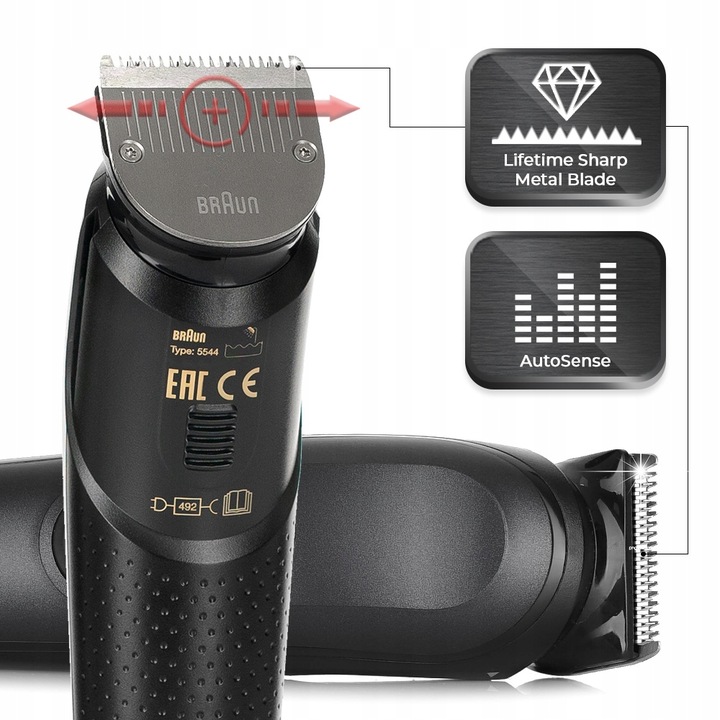 TRYMER DO BRODY NOSA USZU MASZYNKA DO WŁOSÓW GOLARKA BRAUN Series 7