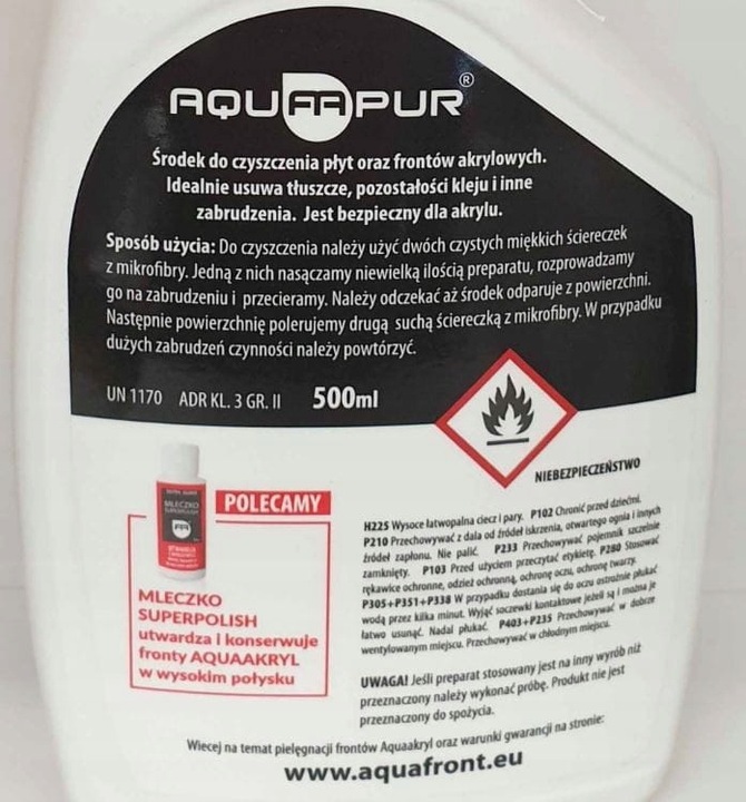 Aquaapur - Preparat do frontów akrylowych