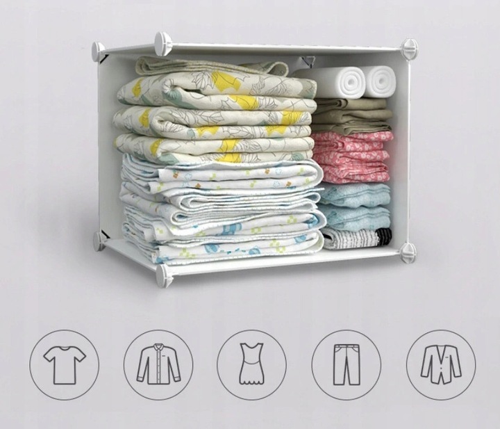 SZAFA MODUŁOWA DUŻA SZAFKA DLA DZIECKA DZIECIĘCA POJEMNA NA UBRANIA ZABAWKI