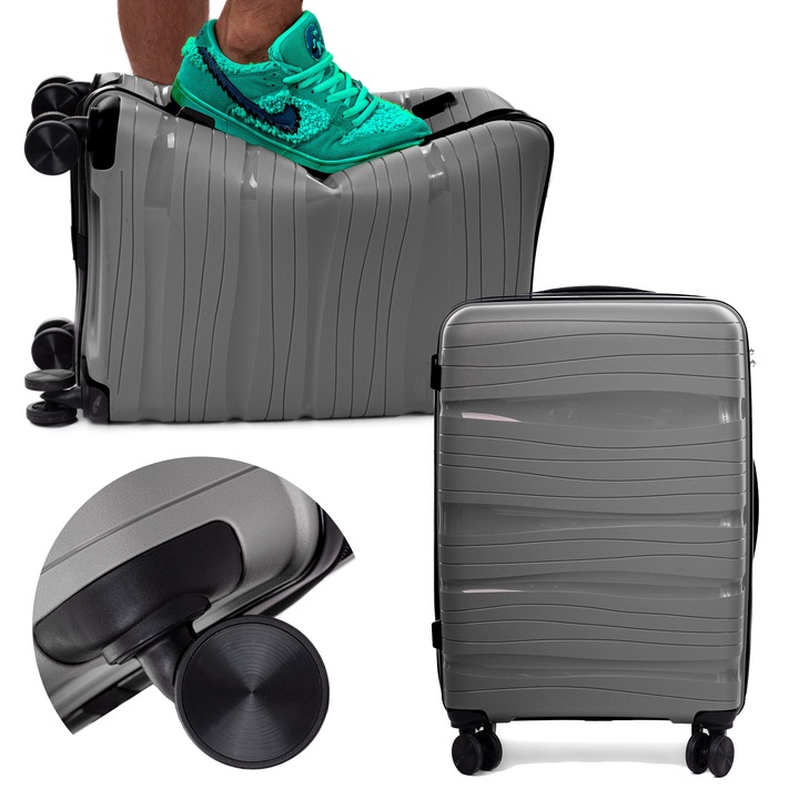 WALIZKA MAŁA NIEZNISZCZALNA KABINOWA RGL 4 PODWÓJNE KÓŁKA POLIPROPYLEN