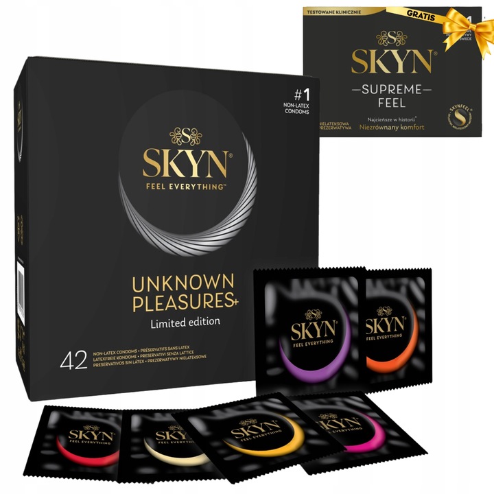Prezerwatywy SKYN Unknown Pleasures Limited Edition 42 BEZ LATEKSU