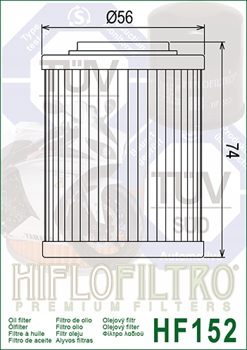 FILTR OLEJU HIFLOFILTRO HF152