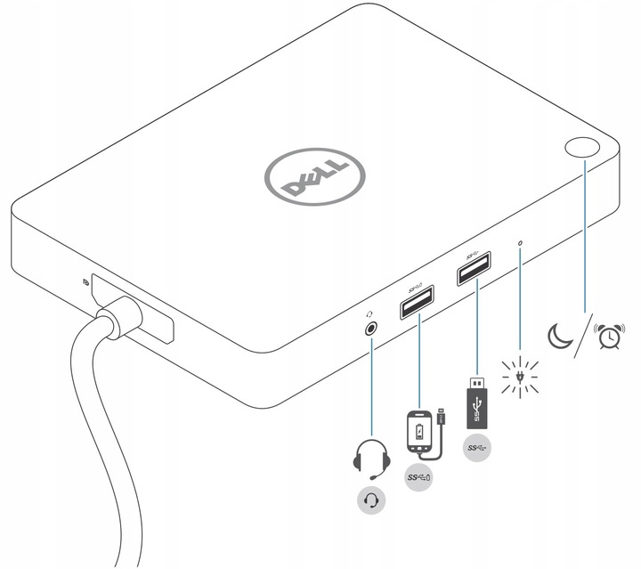 Uniwersalna Stacja Dokująca USB-C Dell Business Dock HDMI mDP 4K LAN 5xUSB