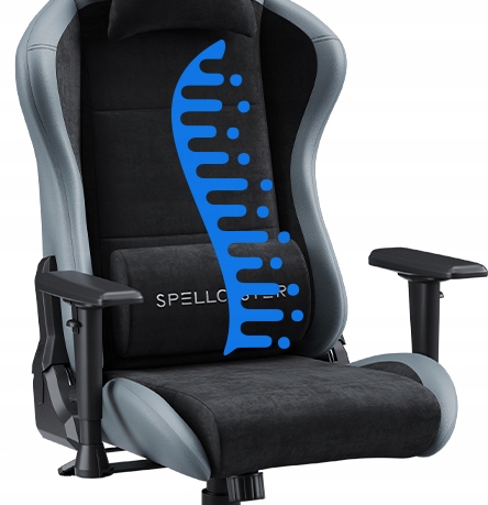 Fotel Gamingowy Biurowy Regulowany Materiał Alcantara + Ekoskóra Sense7