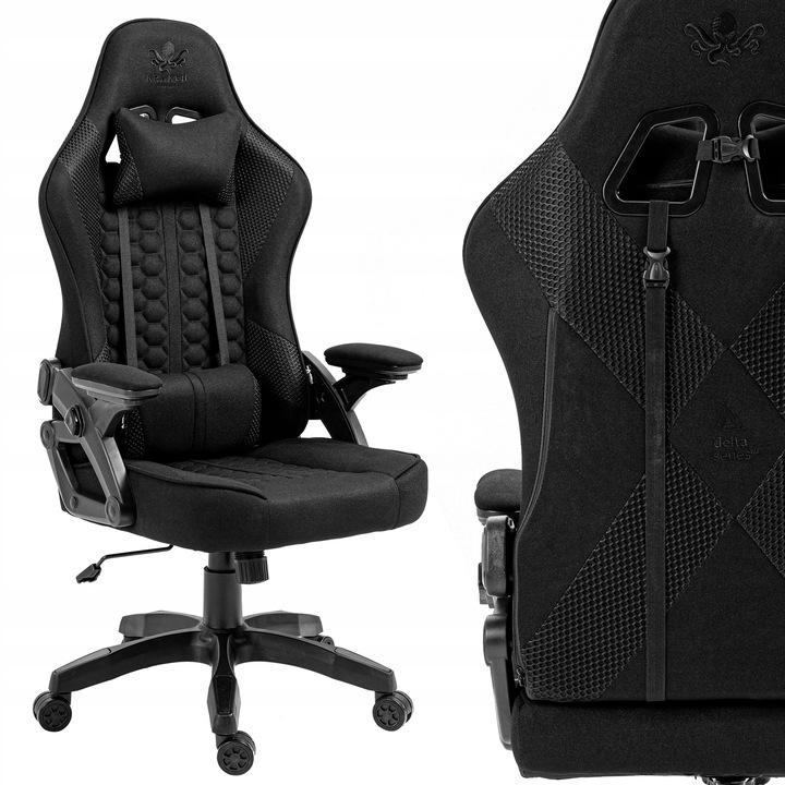 Fotel Gamingowy Biurowy Obrotowy Kubełkowy Krzesło Biurowe Czarny