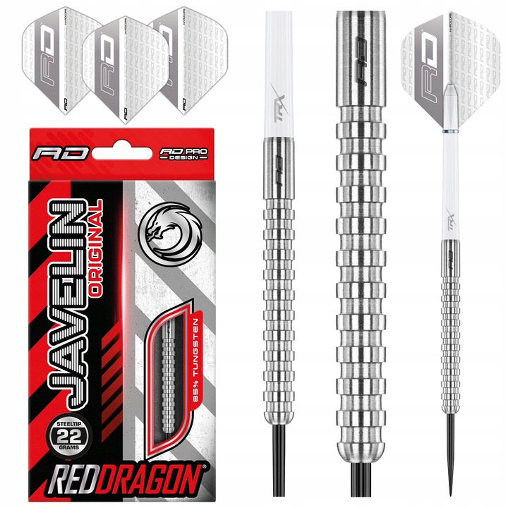 RED DRAGON Javelin 22g - Profesjonalny Zestaw 3 Wolframowych Rzutek