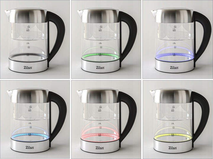 CZAJNIK ELEKTRYCZNY SZKLANY LED Z REGULACJĄ TEMPERATURY 2200W