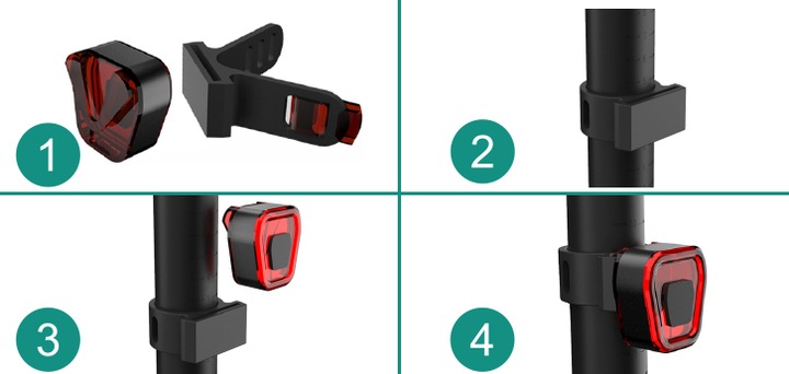 LAMPKA ROWEROWA TYLNA LED NA ROWER ŚWIATŁO CZERWONE MOCNE TYŁ AKU USB VAYOX