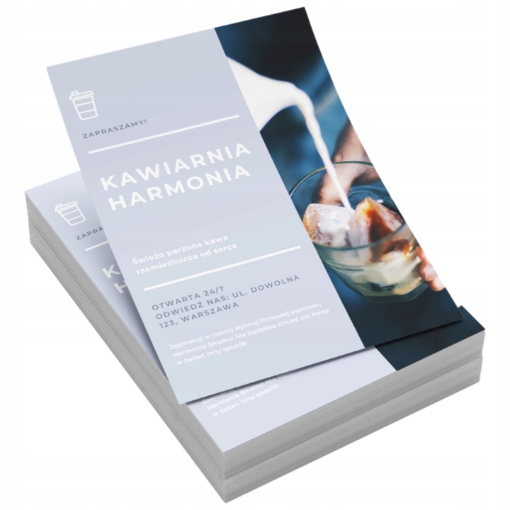 ULOTKI A5 DWUSTRONNE 150g FULL KOLOR 100sztuk TWÓJ WZÓR