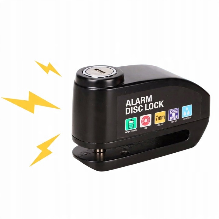 ALARM ZAPIĘCIE NA TARCZĘ HAMULCOWĄ ROWER MOTOR BLOKADA ROWEROWA 110d ABS