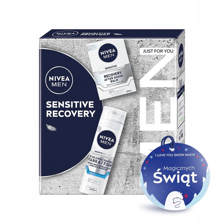 NIVEA MEN SENSITIVE RECOVERY Zestaw kosmetyków męskich do golenia na święta