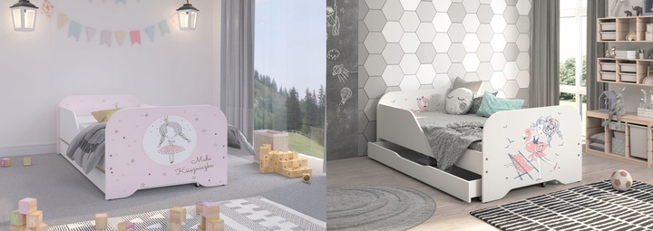 Łóżko MIKI dziecięce 140x70 + materac DUŻO wzorów!