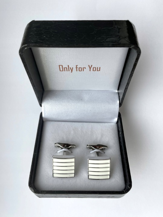 Spinki do mankietów EXC Miś Niedźwiadek Gryzli Głowa Misia w białym Etui