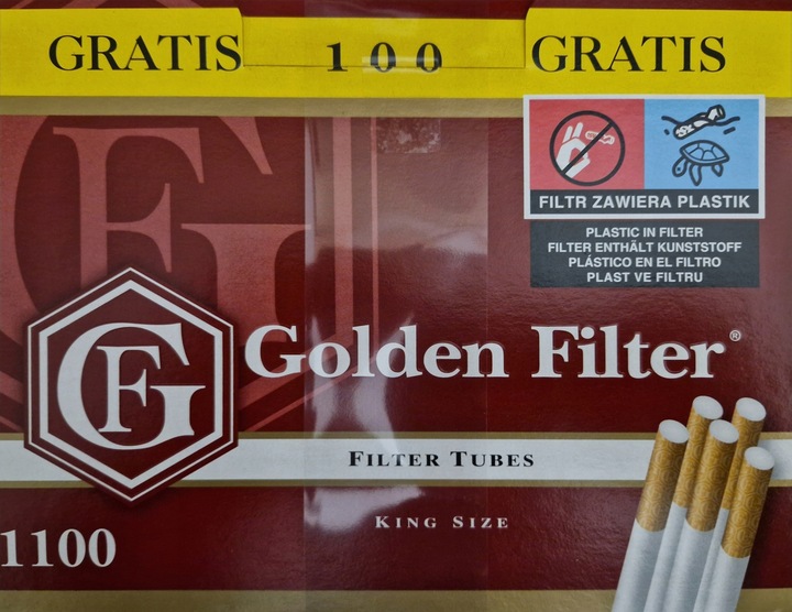 Gilza Golden Filter King Size smak bezsmakowy 1100
