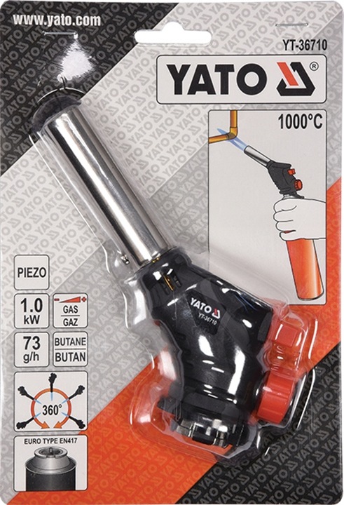 YATO PALNIK GAZOWY DO LUTOWANIA CYNOWANIA ODMRAŻANIA 360 Z PIEZO