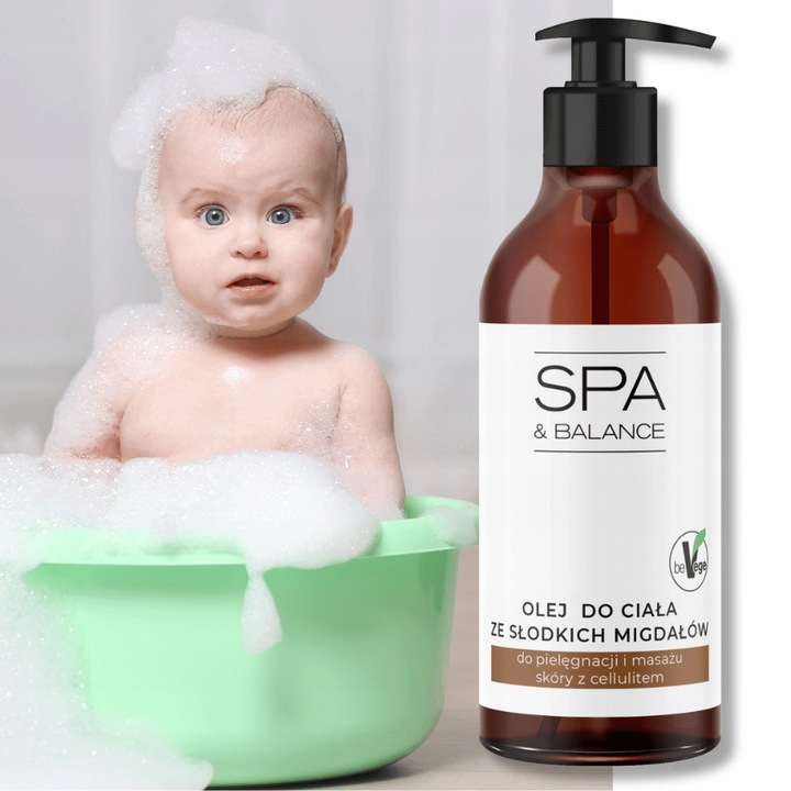 Olejek do masażu krocza olej ze słodkich migdałów z dozownikiem 500ml