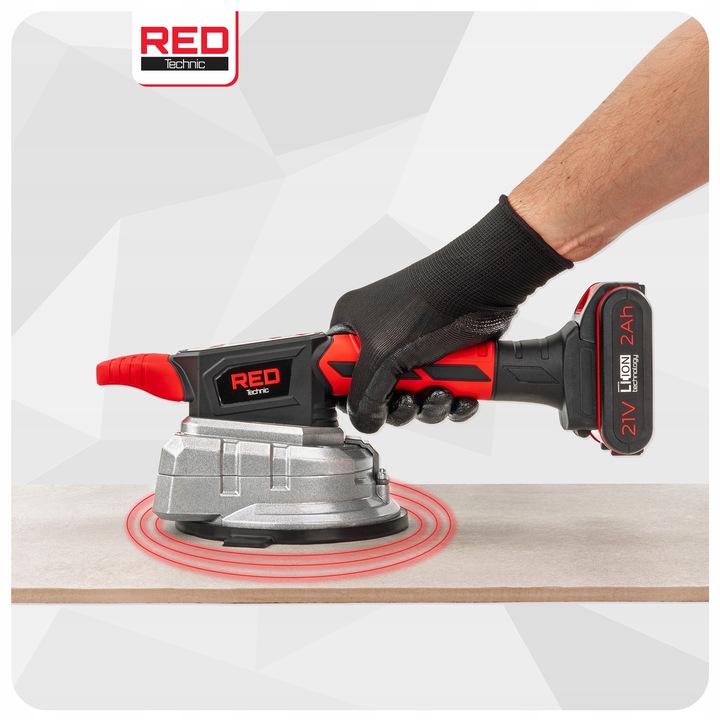 PRZYSSAWKA WIBRACYJNA DO PŁYTEK 100KG WIBRATOR DO POZIOMOWANIA 2x2AH