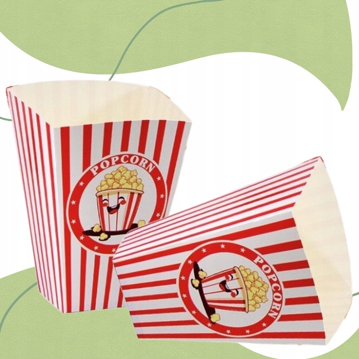 Pojemnik do popcornu papierowy jednorazowy mocny mała porcja 920 ml 50