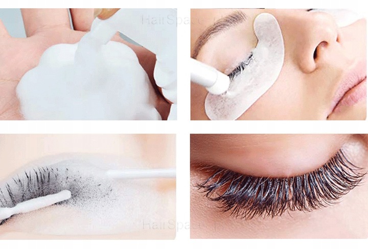 Szampon w Piance do Mycia Sztucznych Rzęs 50ml+ Gratis Pędzelek Szczoteczka