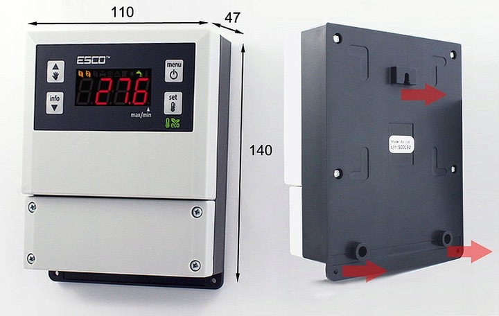 Sterownik regulator termostat pompy C.O. obiegowej pieca + Wtyczka