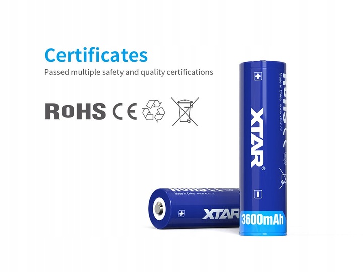 akumulator Xtar 18650 3,6V Li-ion 3600mAh z zabezpieczeniem