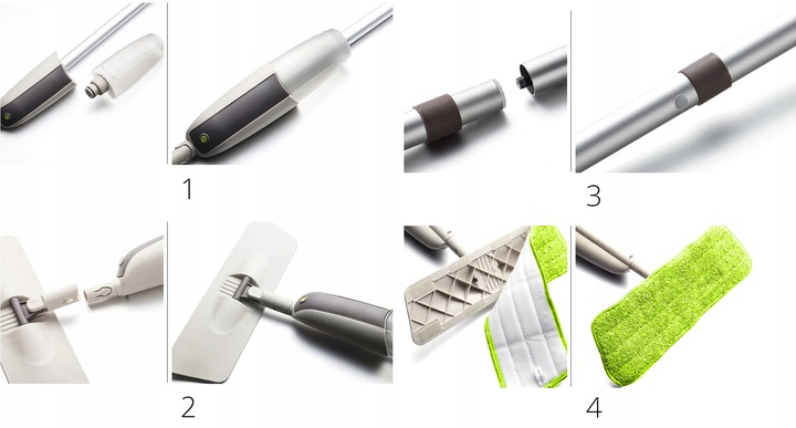 MOP ZE SPRYSKIWACZEM PŁASKI + 3 x MIKROFIBRA