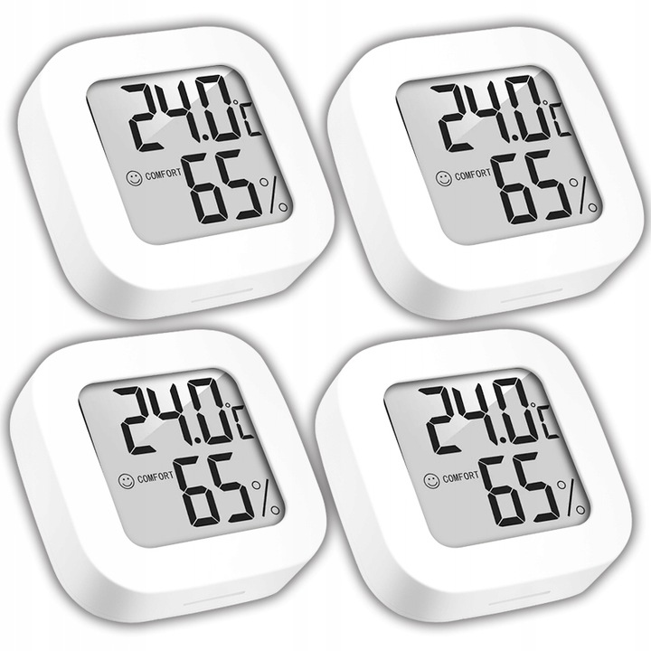 4x TERMOMETR POKOJOWY CYFROWY HIGROMETR ELEKTRONICZNY WILGOTNOŚĆ