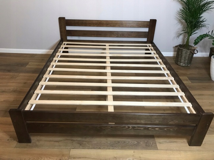 ŁÓŻKO drewniane 140x200 orzech,olcha, dąb, JAKOŚĆ