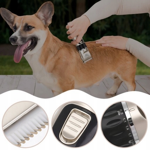 MASZYNKA DO STRZYŻENIA PSA PSÓW KOTÓW ZWIERZĄT GOLARKA ZESTAW CICHA 12W1