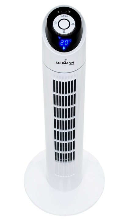 WENTYLATOR PIONOWY PODŁOGOWY KOLUMNOWY LED OSCYLACJA LEHMANN CARLINI