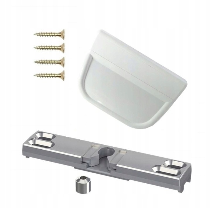 Zatrzask balkonowy + pochwyt BIAŁY uchwyt drzwi balkonowych zamek