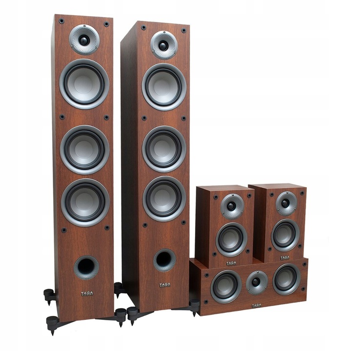 TAGA HARMONY TAV-507 F+C+S ZESTAW GŁOŚNIKÓW 5.0 WALNUT ORZECH