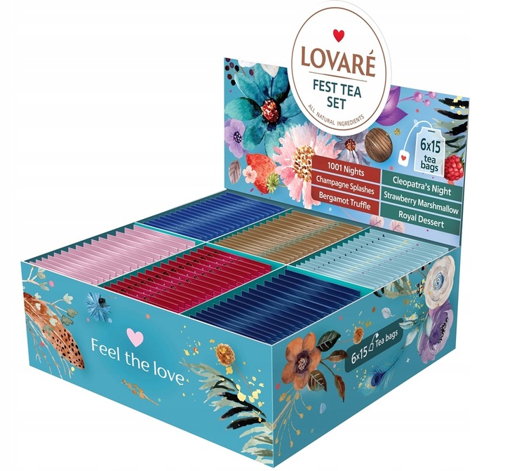 Herbata Lovare FEST Tea Set Kolekcja 6 smaków 90 Herbat