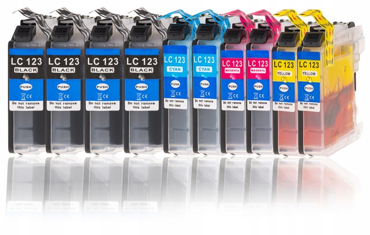 10x Tusz do Brother LC123 DCP-J132W DCP-J152W CHIP