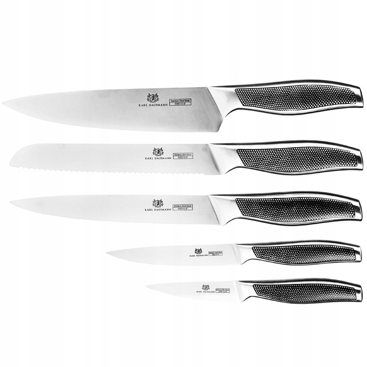 ZESTAW KOMPLET 5 NOŻY KUCHENNYCH STALOWE ostre NOŻE NÓŻ SZEFA KUCHNI 18/0