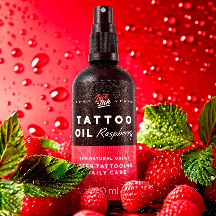 Olejek do Pielęgnacji Tatuażu Loveink Tattoo Oil Raspberry 100ml