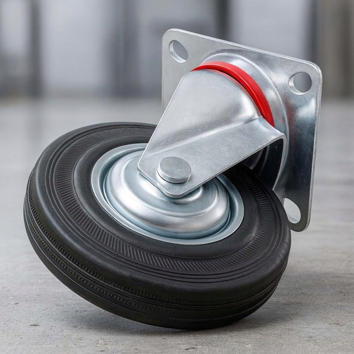 KÓŁKA OBROTOWE 75mm 200kg KOŁA METALOWO GUMOWE ZESTAW JEZDNY WÓZKÓW