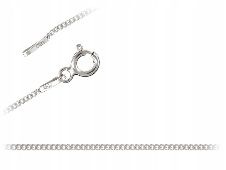 DELIKATNY KLASYCZNY SREBRNY ŁAŃCUSZEK PANCERKA 1MM 50CM SREBRO 925