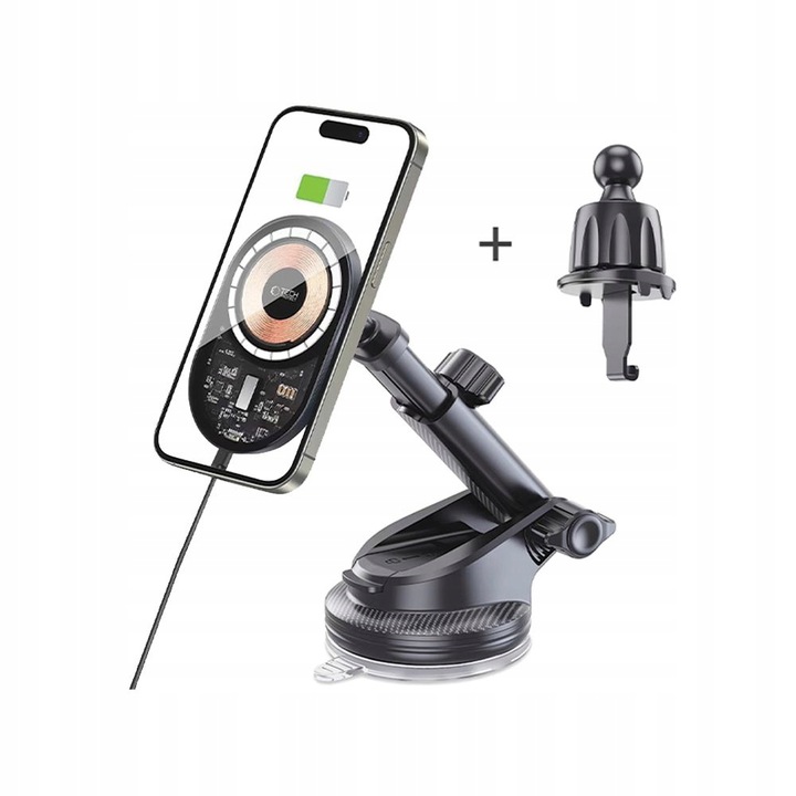 TECH-PROTECT MM15W-V6 MAGNETIC MAGSAFE DASHBOARD & VENT CAR MOUNT 15W