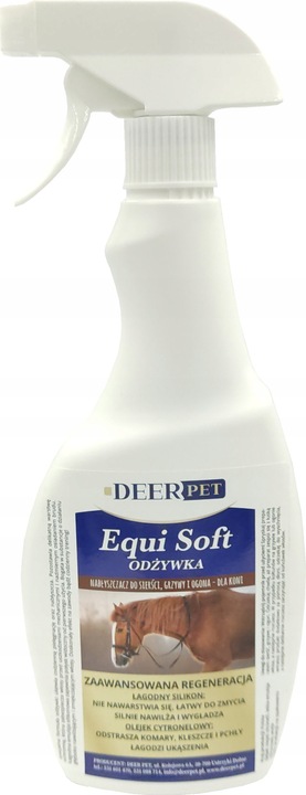 ODŻYWKA NABŁYSZCZACZ SPRAY DO SIERŚCI GRZYWY OGONA EQUI SOFT 500ml