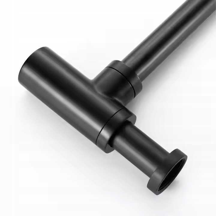 ZESTAW: SYFON UMYWALKOWY DO UMYWALKI + KOREK KLIK-KLAK Z PRZELEWEM CZARNY