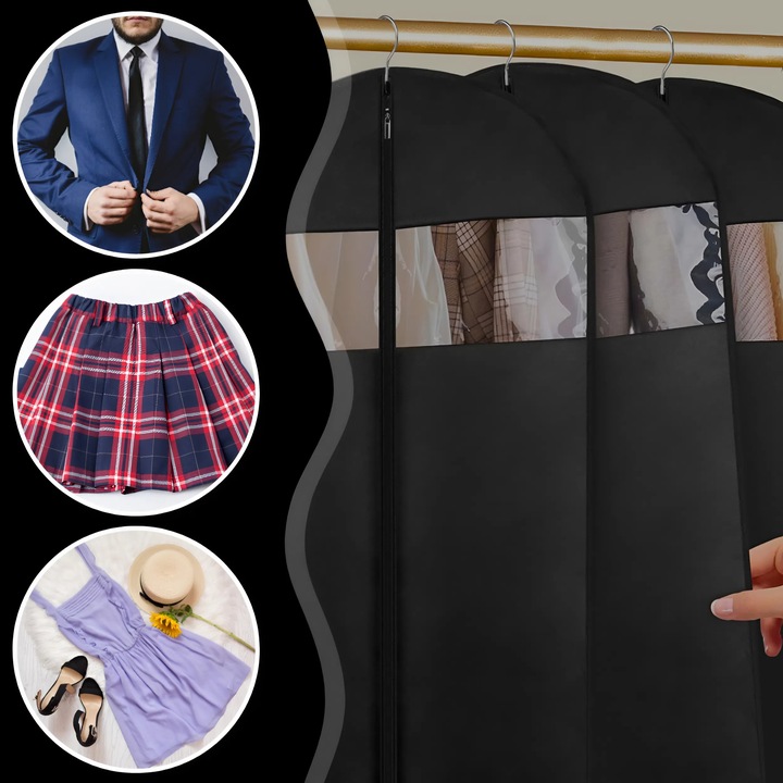 5X POKROWIEC NA ODZIEŻ UBRANIA KURTKĘ GARNITUR KOSZULĘ DUŻY 100 CM