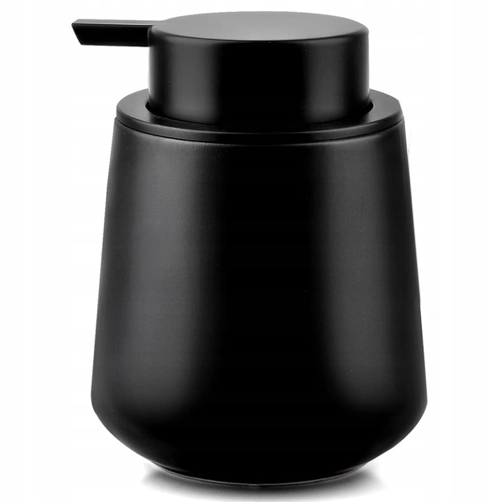 Dozownik mydła Dyspenser Płynu Ceramiczny Czarny Duży Ręczny z pompką