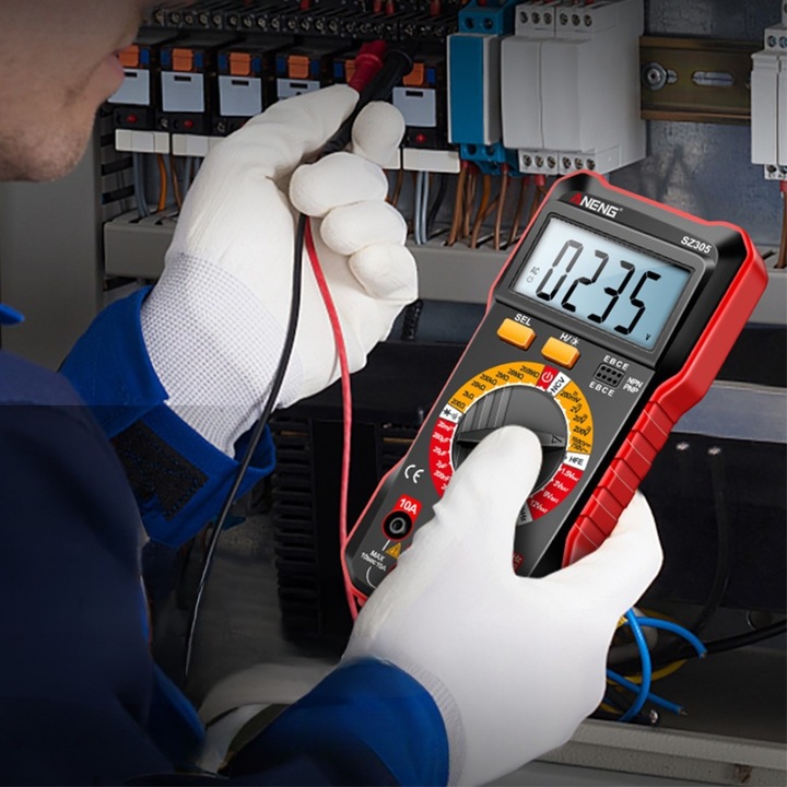 MULTIMETR RĘCZNY MIERNIK CYFROWY NAPIĘCIA PRĄDU INTELIGENTNY POMIAR I