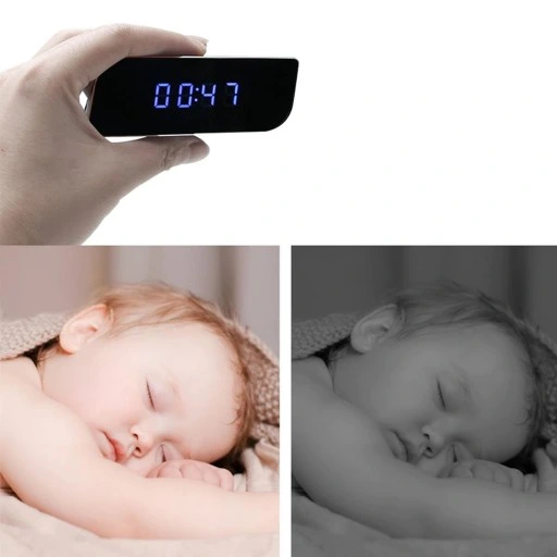 ZEGAR Z UKRYTA MINI KAMERA SZPIEGOWSKA WiFi BUDZIK