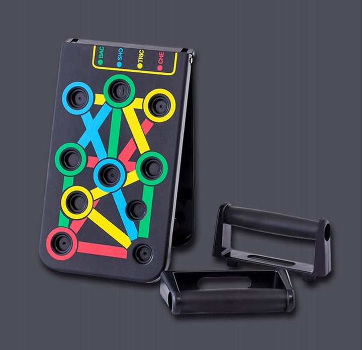 DESKA UCHWYTY DO POMPEK ĆWICZEŃ PLATFORMA PUSH UP BOARD WIELOFUNKCYJNA 14w1