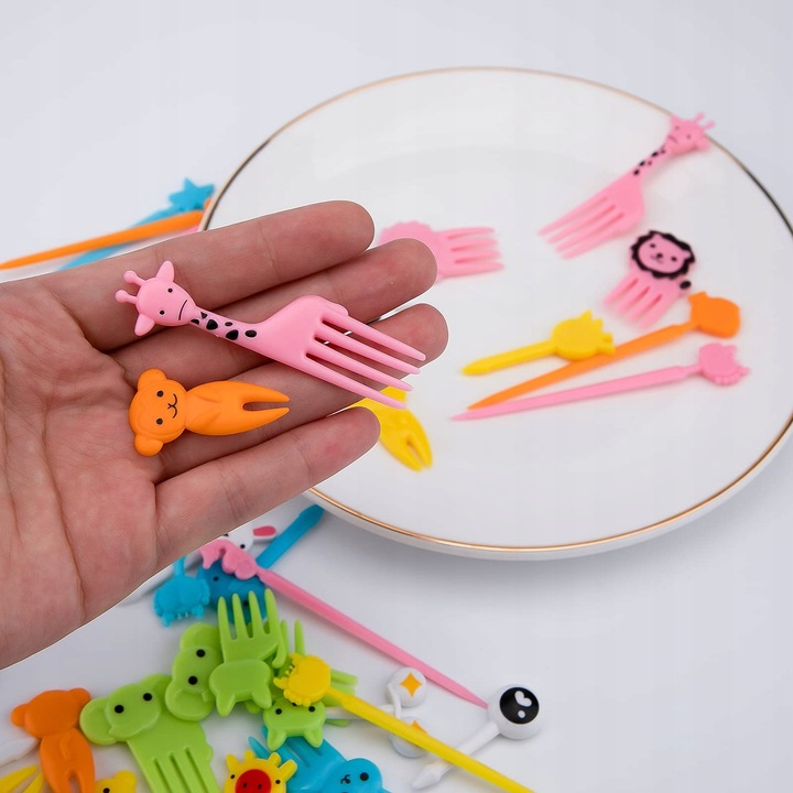 WIDELCZYKI DO PRZEKĄSEK DLA DZIECI WIDELCE DO OWOCÓW ŻYWNOŚCI WIDELCE