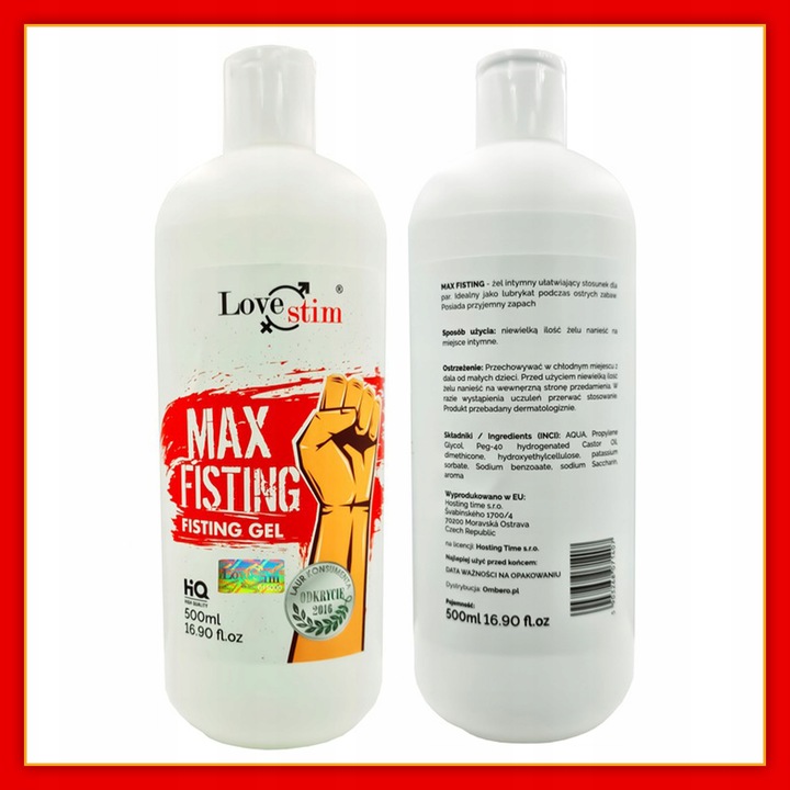 MAX FISTING 500ml ŻEL DO FISTINGU ANAL I WAGINAL