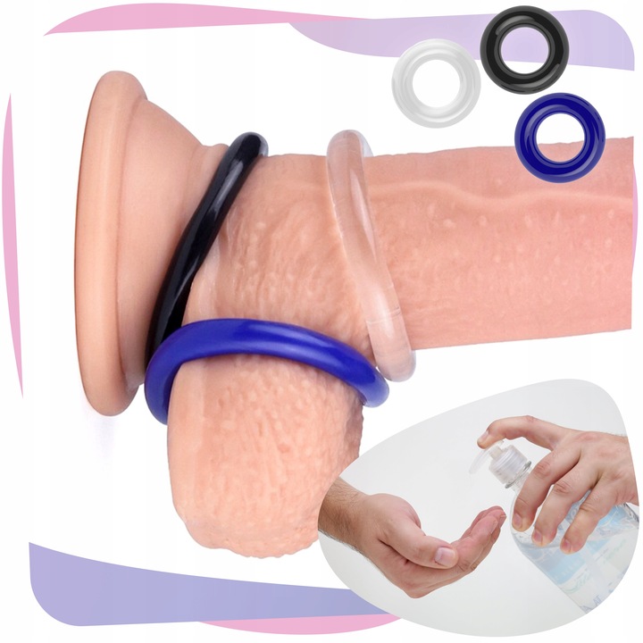 ŻEL INTYMNY LUBRYKANT nawilżający 200ml + ringi PIERŚCIENIE EREKCYJNE 3w1