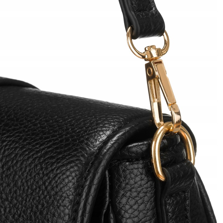 Torebka damska listonoszka PETERSON czarna modna miejska na długim